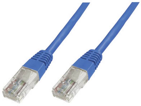 Digitus DK-1511-005/B RJ45 Patchkabel CAT 5e U/UTP 0.50 m Blau 1 St.