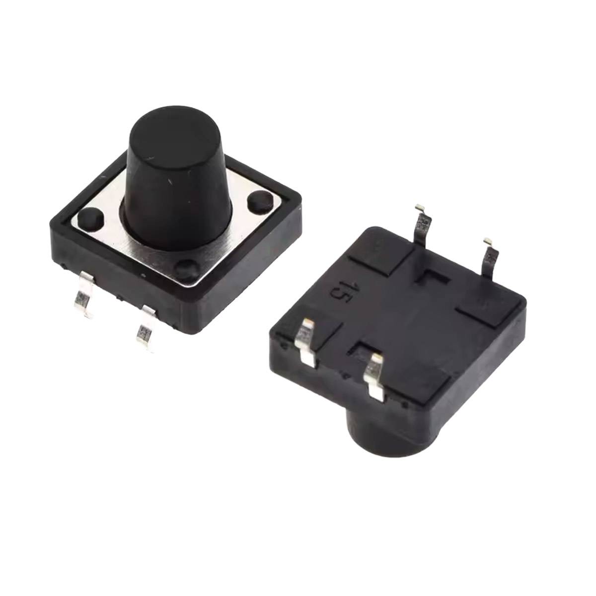 10x Taster 12x12x10mm Druckknopf Microtaster THT 4-Pin für Arduino und Breadboard-1