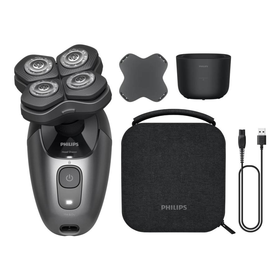 Philips 7000 series Head Shaver Pro HS7980/15 Fortschrittlicher Rasierer mit 90 Min. Betriebszeit,-0