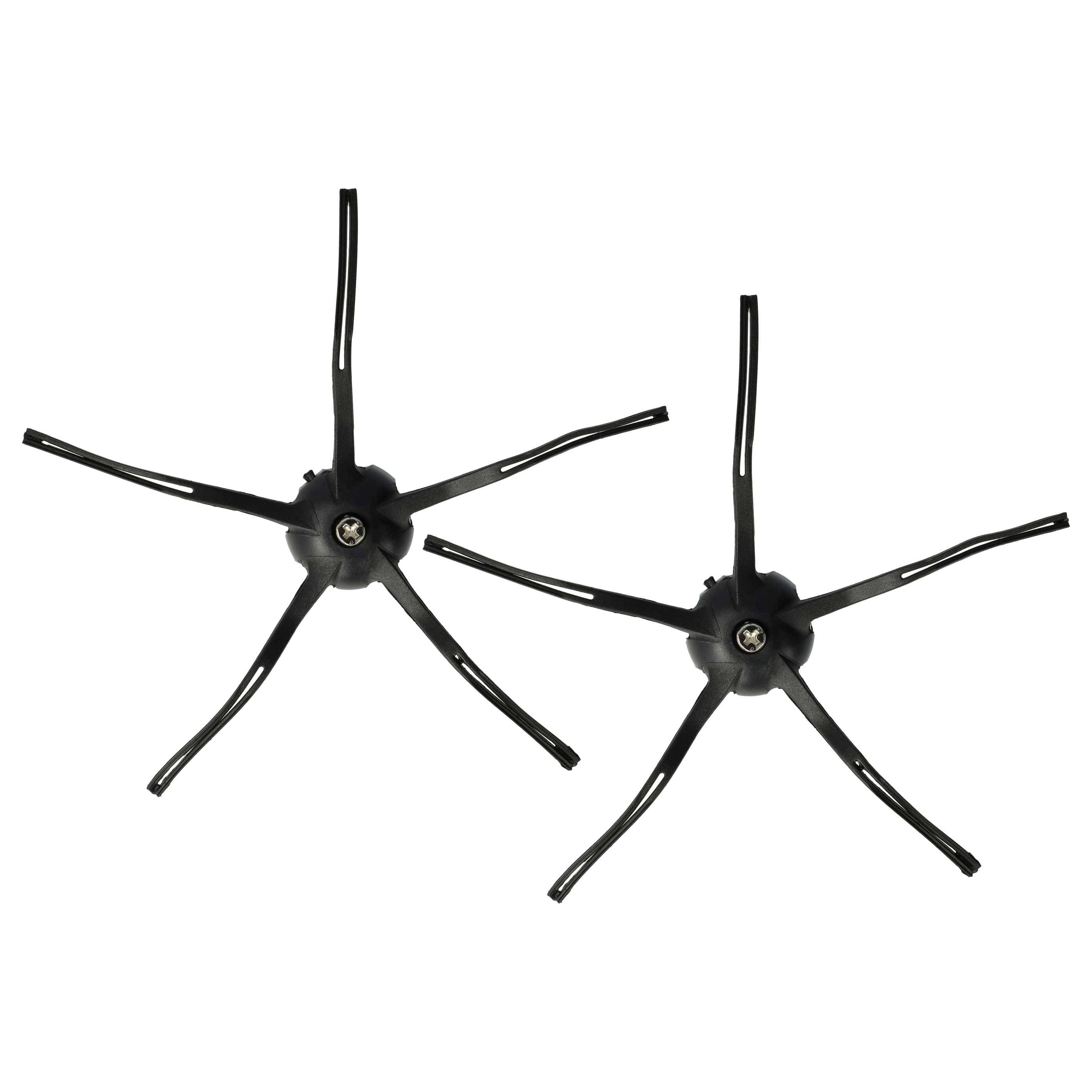 vhbw 2x Seitenbürste kompatibel mit Roborock Q7+ Saugroboter | Reinigungsbürsten Set, schwarz-0