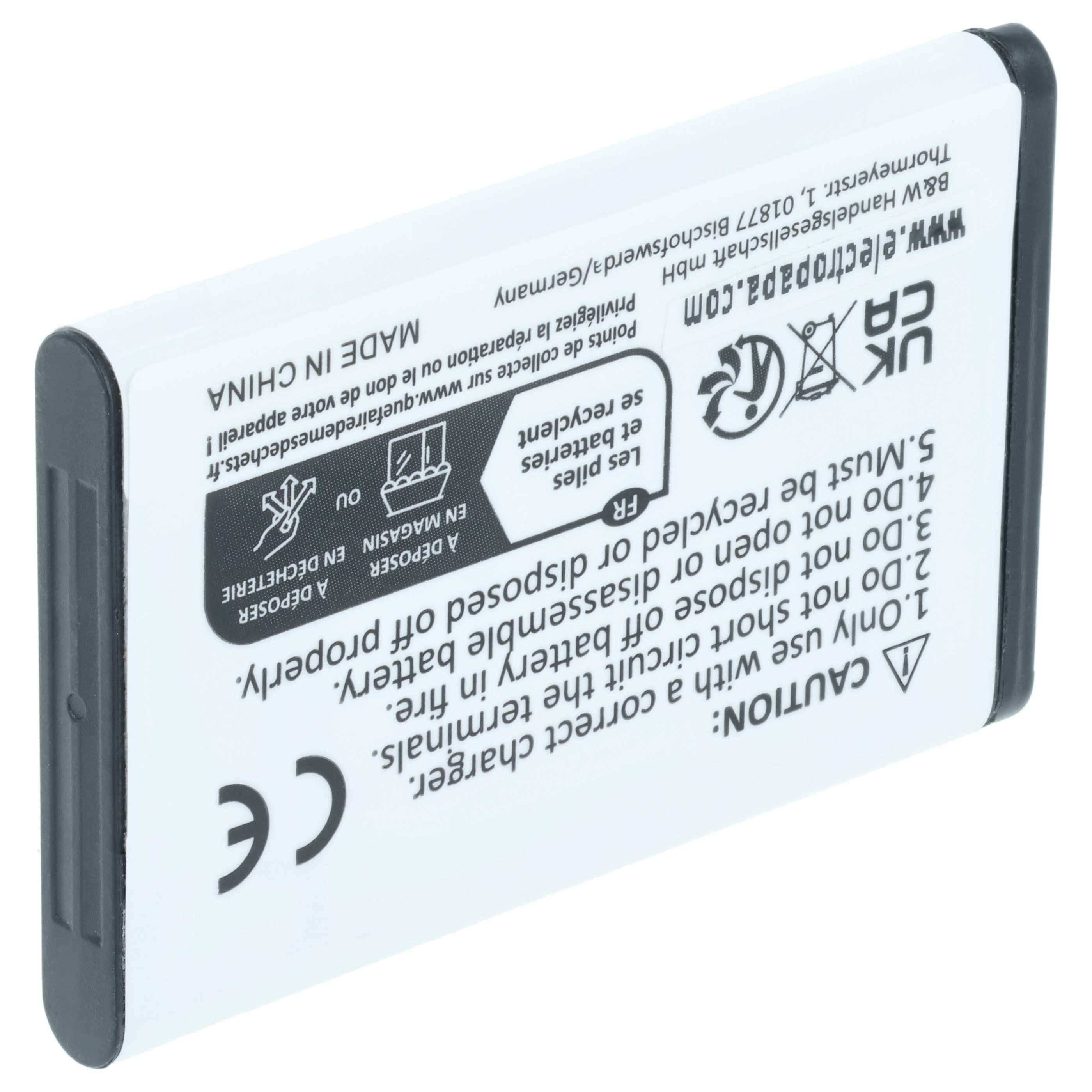 vhbw 2x Akku kompatibel mit AVM Fritz!Fon X6 | Fritz!Fon C6 DECT, Fritz!Fon C6 Handy Smartphone Telefon (650 mAh, 3,7 V-2