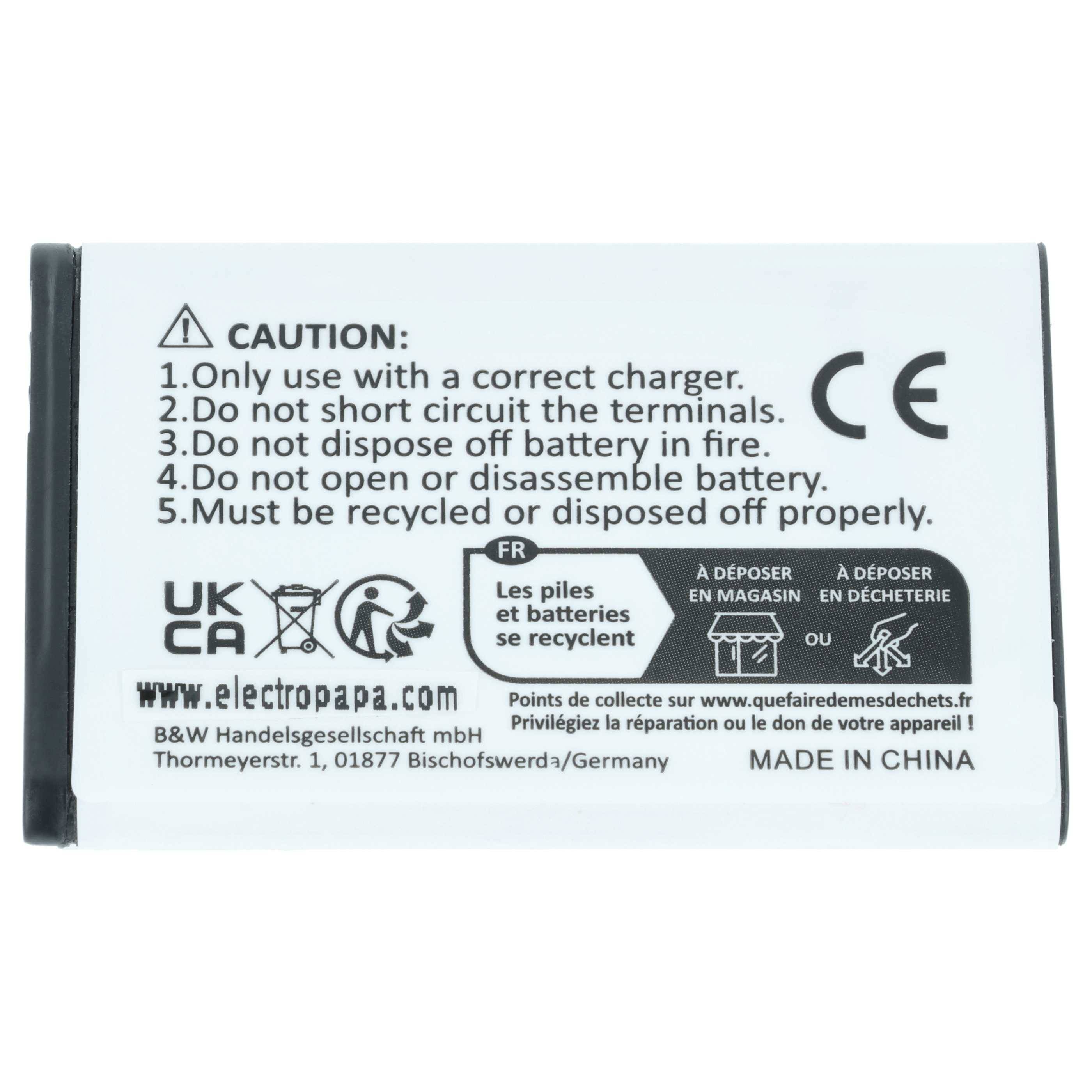 vhbw 2x Akku kompatibel mit AVM Fritz!Fon X6 | Fritz!Fon C6 DECT, Fritz!Fon C6 Handy Smartphone Telefon (650 mAh, 3,7 V-3