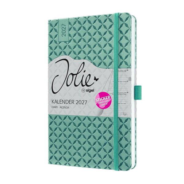 Wochenkalender Jolie 2027 Hardcover ca. A5 Ocean Blue 174 Seiten-0