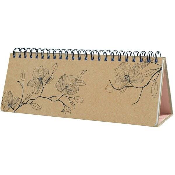 Tischkalender Jolie 2027 Hardcover 1/2 A4 quer Black Magnolia 126 Seiten-0