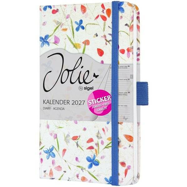 Wochenkalender Jolie 2027 Hardcover ca. A6 Bloom Violet 174 Seiten