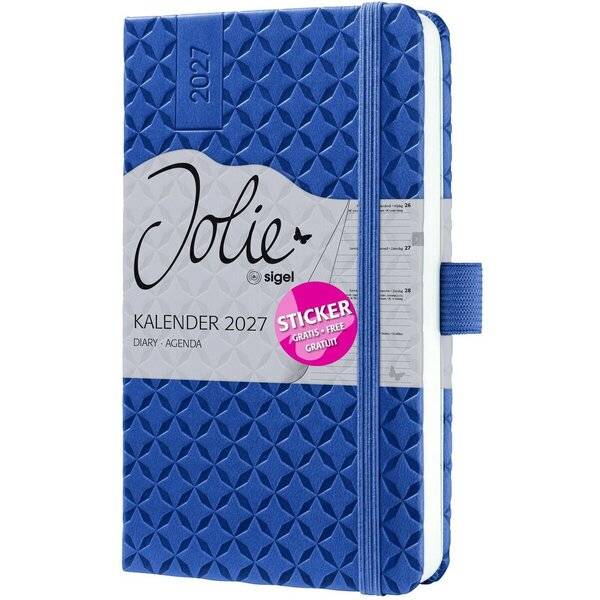 Wochenkalender Jolie 2027 Hardcover ca. A6 Indigo Blue 174 Seiten