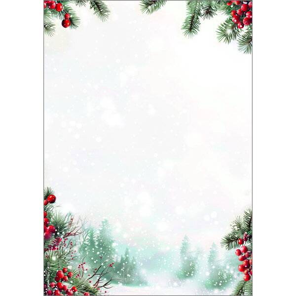 Weihnachts-Papier A4 90g Scandinavian Snow 25 Blatt