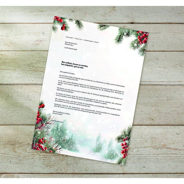 Weihnachts-Papier A4 90g Scandinavian Snow 100 Blatt-1