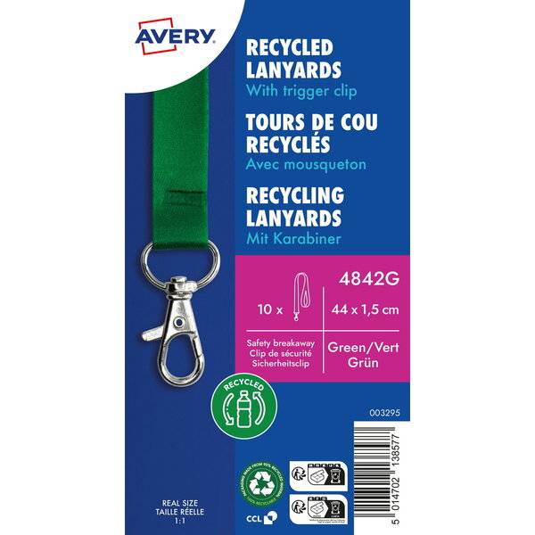 AVERY ZWECKFORM - AVZ - Lanyard grün 10 Stück-0