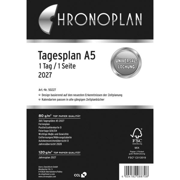 Chronoplan Tagesplan A5 2027-0