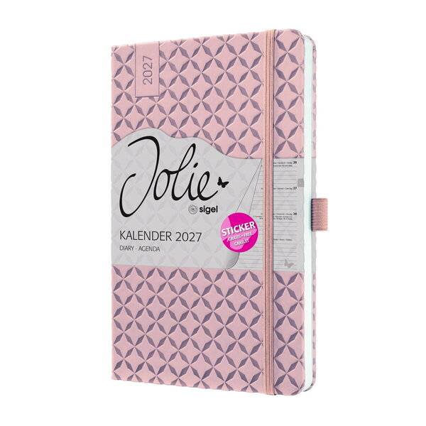 Wochenkalender Jolie 2027 Hardcover ca. A5 Pearl Rose 174 Seiten-0