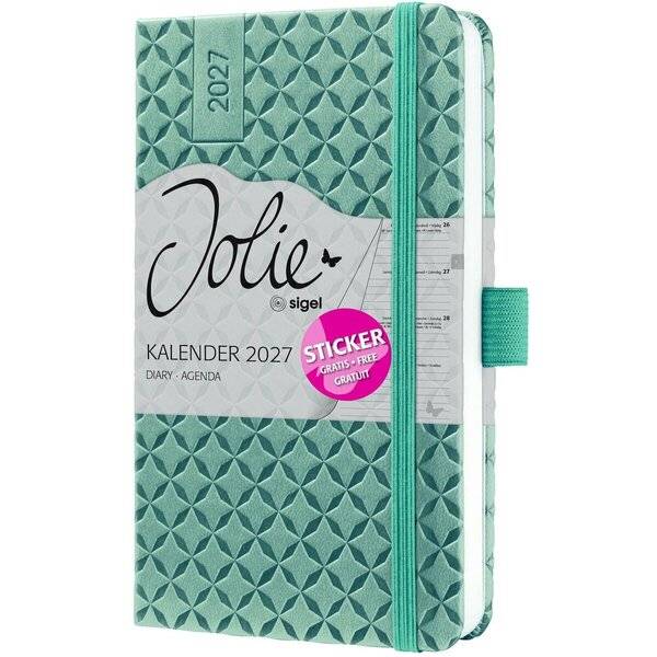 Wochenkalender Jolie 2027 Hardcover ca. A6 Ocean Blue 174 Seiten-0