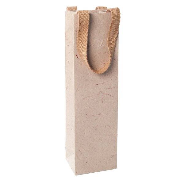 Geschenktasche Bottle 100x355x80mm Jutefaserpapier Natural Red Coco-0