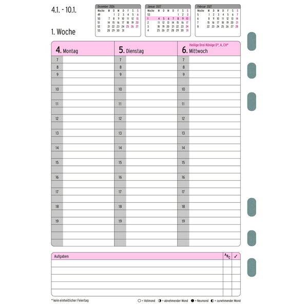 AVERY ZWECKFORM - Kalendereinlage 2027 Wochenplan A5 - Bürokleinmaterial