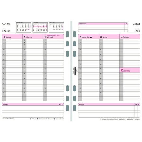 AVERY ZWECKFORM - Kalendereinlage 2027 Wochenplan A5 - Bürokleinmaterial-1