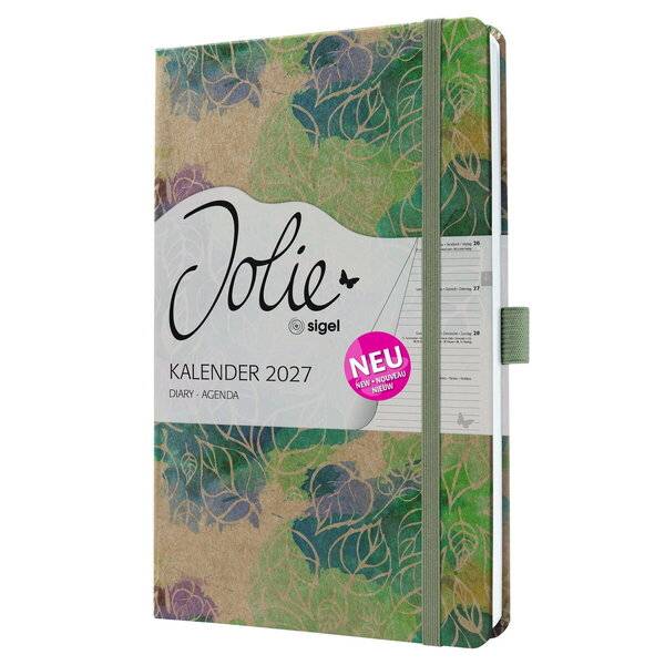 Wochenkalender Jolie 2027 Hardcover ca. A5 Dancing Leaves 174 Seiten