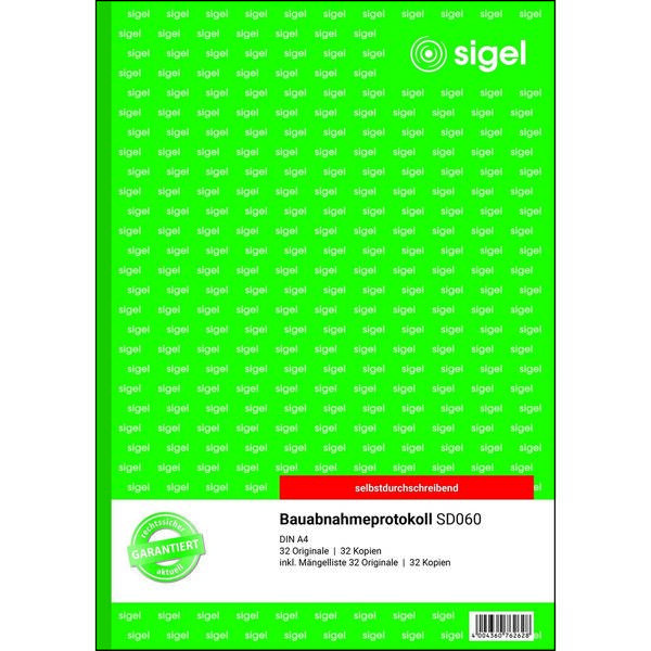SIGEL - Bauabnahmeprotokoll Formularbuch 1 St.-0