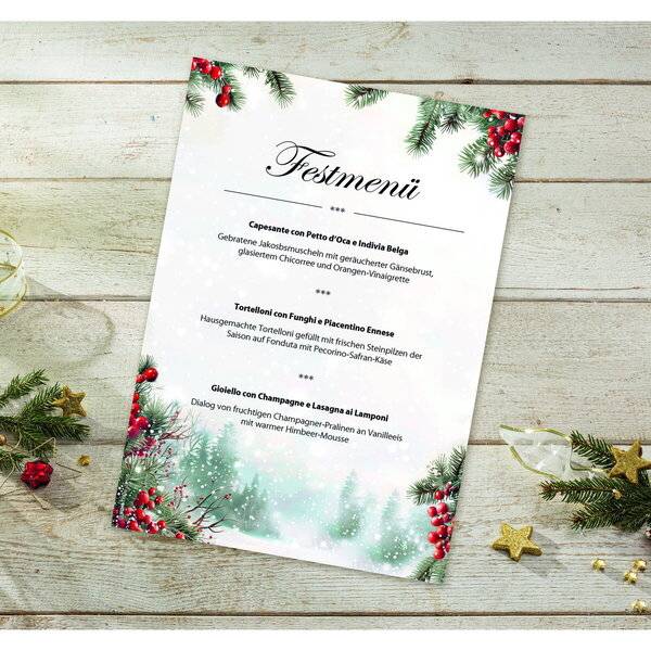 Weihnachts-Papier A4 90g Scandinavian Snow 25 Blatt-1