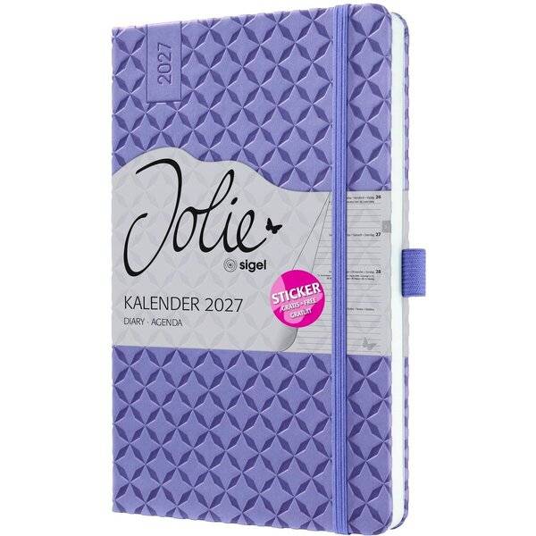 Wochenkalender Jolie 2027 Hardcover ca. A5 Lavender Purple 174 Seiten-0