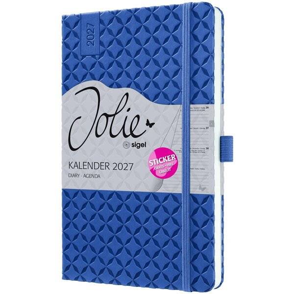 Wochenkalender Jolie 2027 Hardcover ca. A5 Indigo Blue 174 Seiten