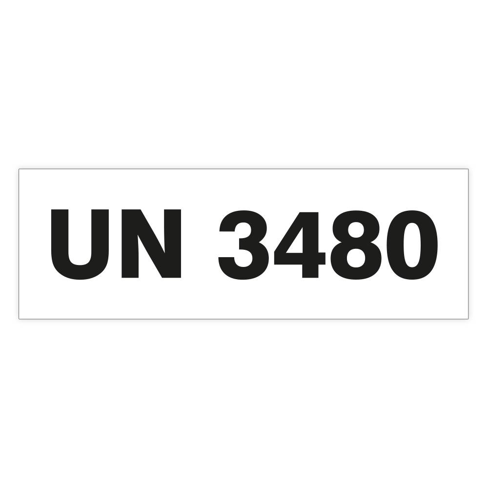 UN-Etiketten UN 3480 (LITHIUM-IONEN-BATTERIEN), Folie selbstklebend, 150 x 50 mm, 100 St./ Rolle-0