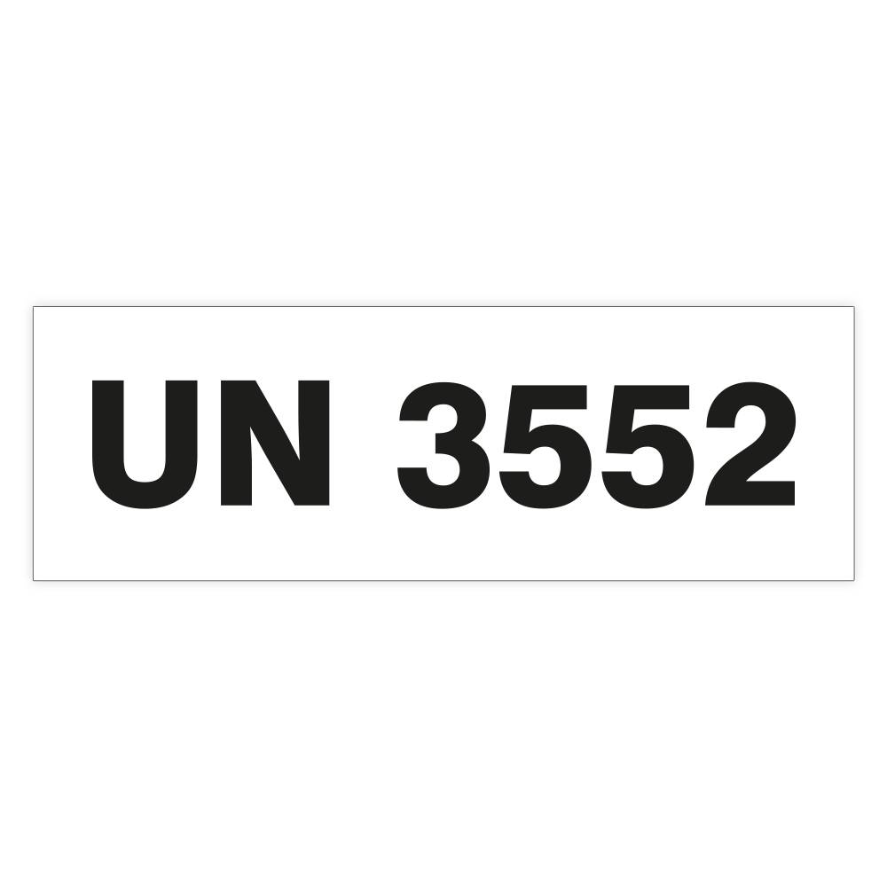 UN-Etiketten UN 3552 (LITHIUM-METALL-BATTERIEN, AUSRÜSTUNG), Folie, 150 x 50 mm, 8 St./ VE-0