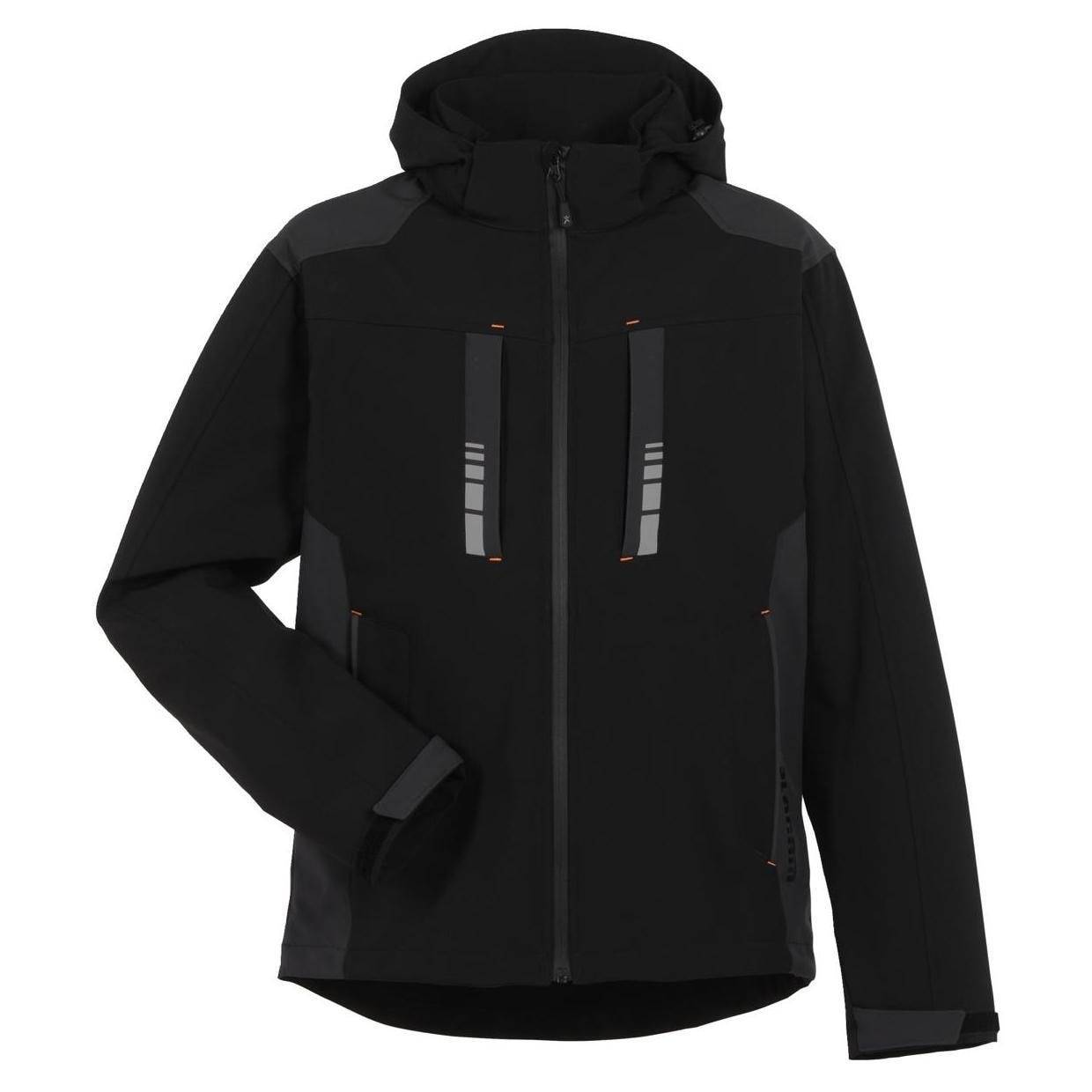 PLANAM Outdoor Moto Softshelljacke, 3825, schwarz/grau, Größe M-0
