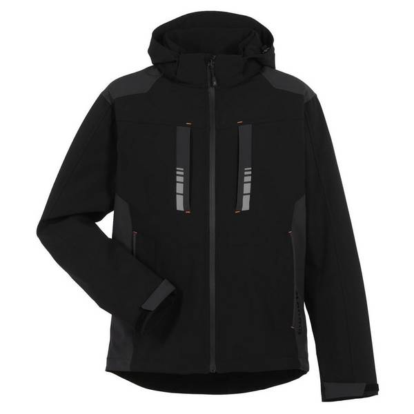 PLANAM Outdoor Moto Softshelljacke, 3825, schwarz/grau, Größe M