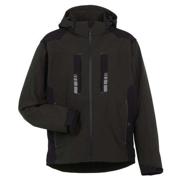 PLANAM Outdoor Moto Softshelljacke, 3826, oliv/schwarz, Größe 2XL