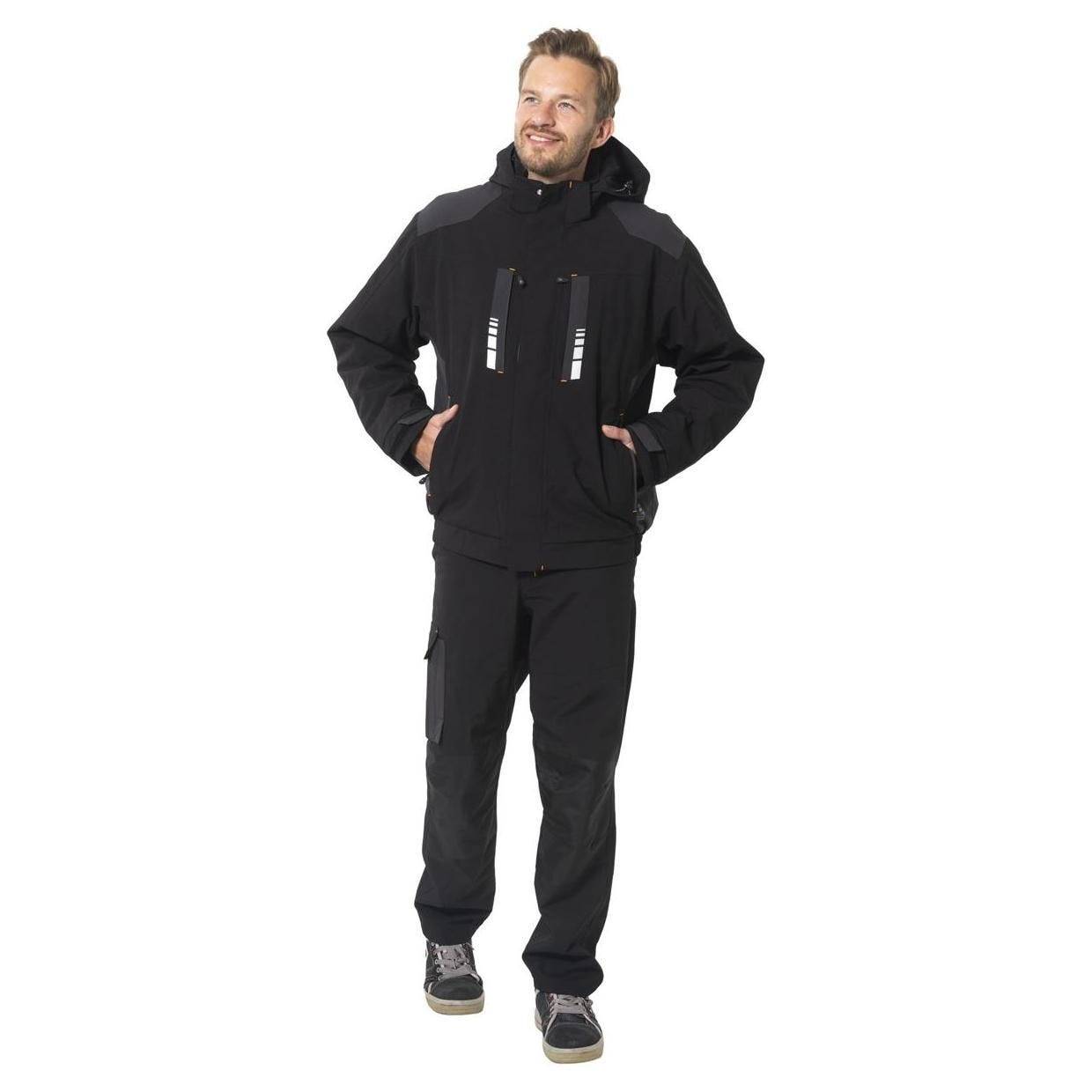 PLANAM Outdoor Moto Winterjacke, 3810, schwarz/grau, Größe M-4