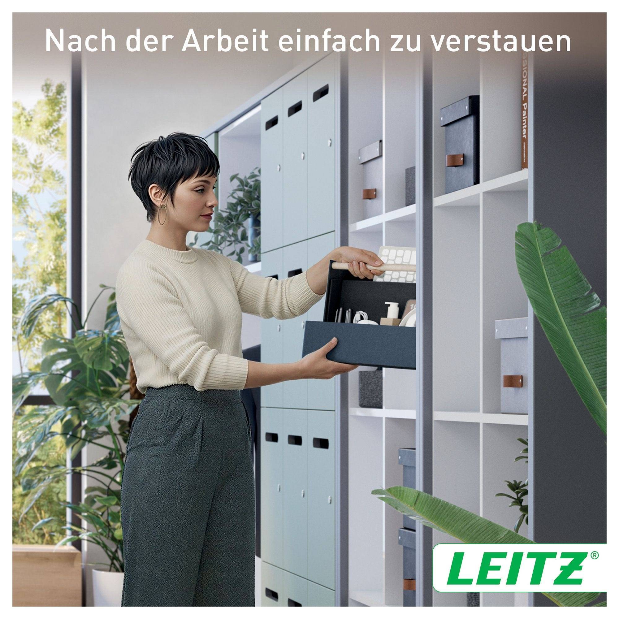 Leitz Schreibtisch Organizer mit Griff aus Stoff, dunkelgrau-3