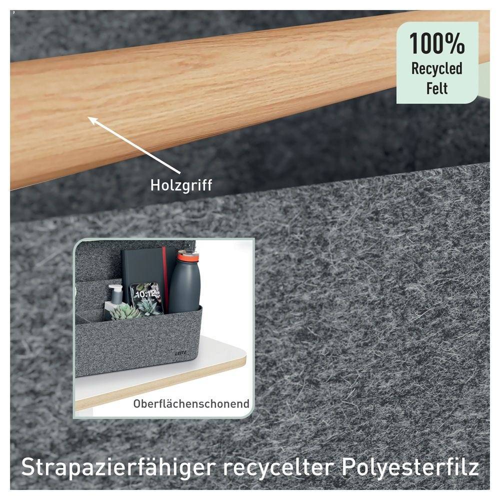 Leitz Hängender Schreibtisch Organizer mit Griff aus Filz, dunkelgrau-1