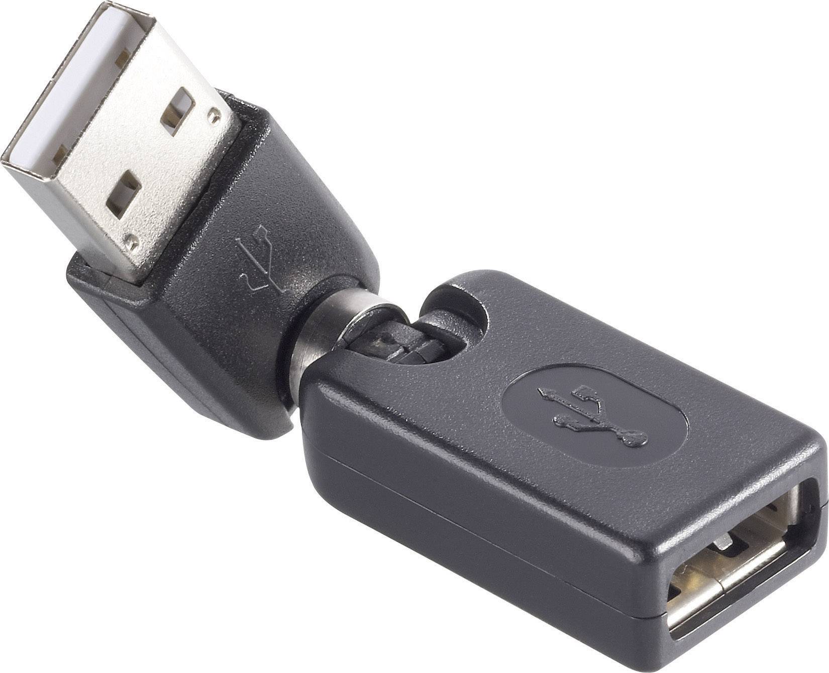 CONRAD Renkforce USB Adapter [1x USB 2.0 Stecker A - 1x USB 2.0 Buchse A] 28833C15A vergoldete Steck