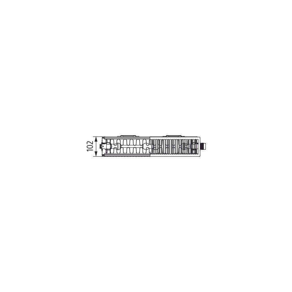 Kermi Line-Vmulti therm-x2 Flachheizkörper feinprofiliert Typ 22 505x102x1805mm, 2417W bei 75/65/20, Multi Ventilp.,-2