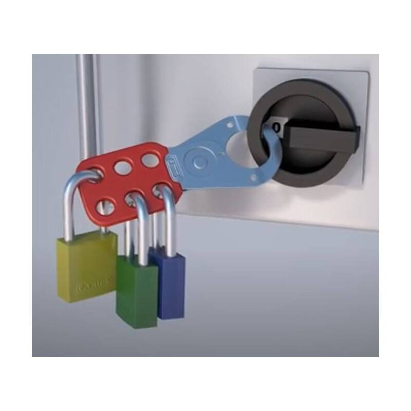 ABUS Multi-Schließklammer (klein), für 6 Schlösser, rot, Aluminium, 112x40x10mm-2