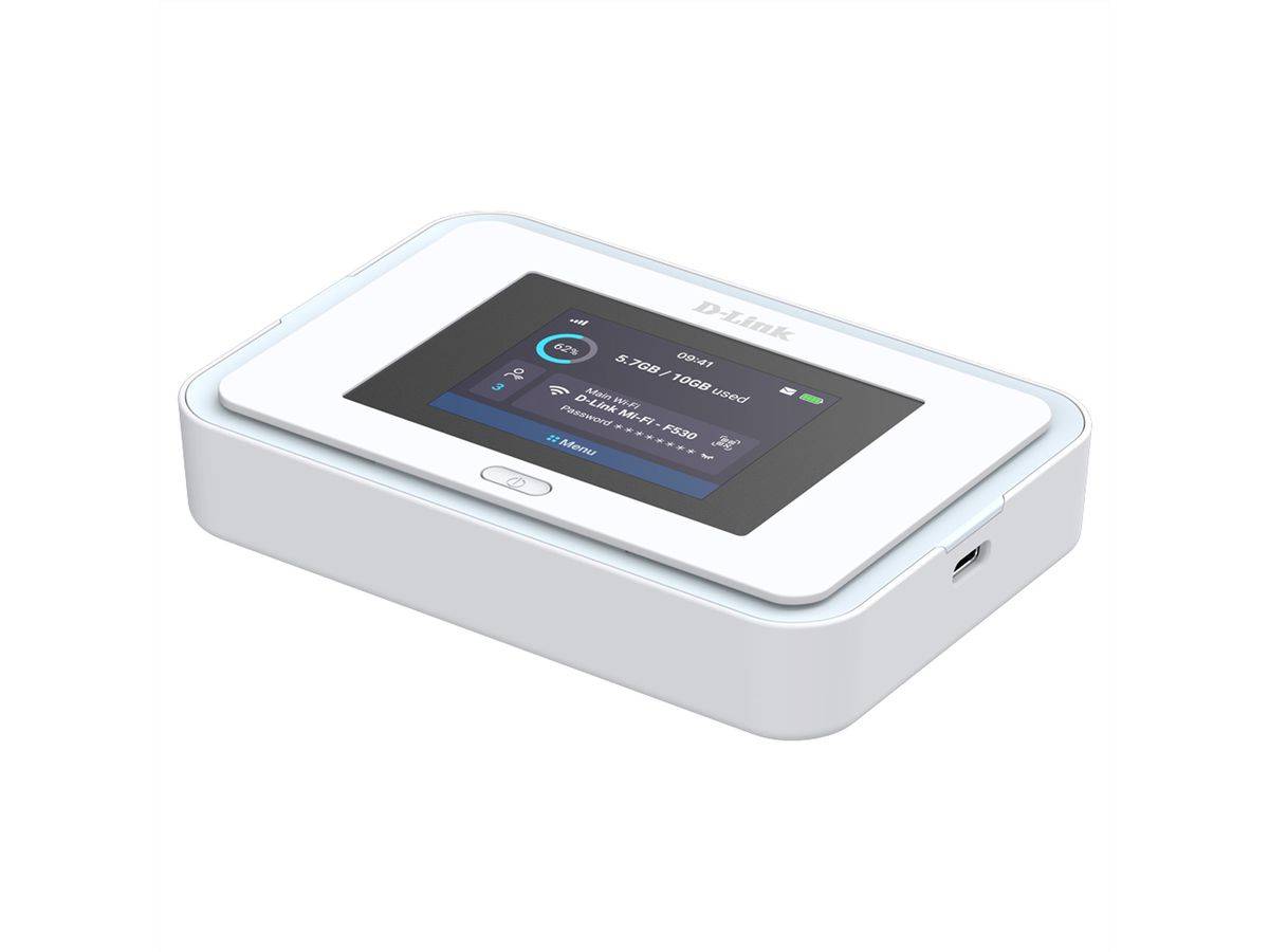 D-Link F530 Mobile Hotspot, 5G NR AX3000 Wi-Fi 6, Bleiben Sie produktiv und verbunden, egal wo Sie sich befinden, und t-0