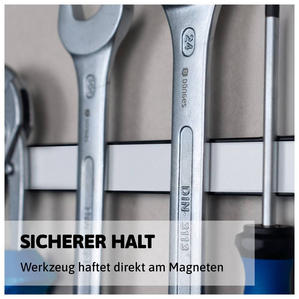 Dönges Magnet Werkzeugleiste 45cm weiß 6 Stück-3