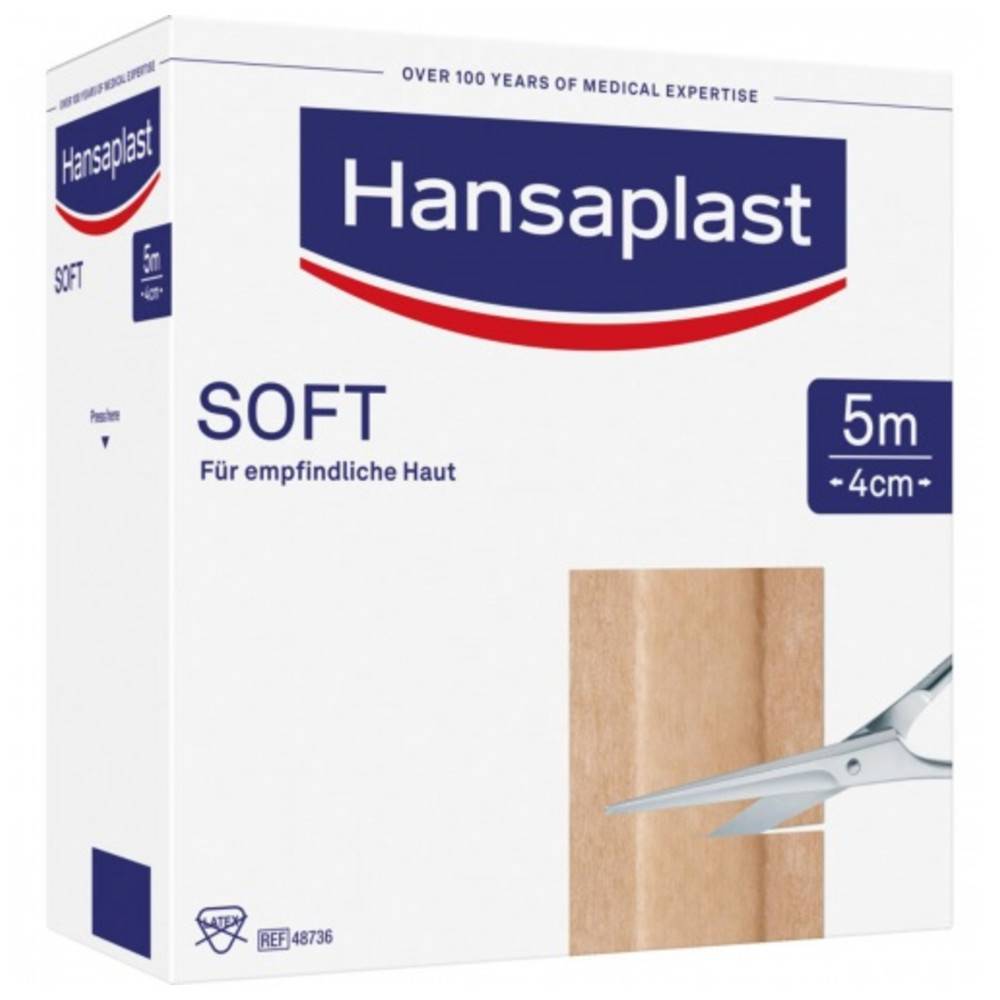 Hansaplast Soft-Pflaster,4cm,5m/RO Hansaplast, 4 cm-0