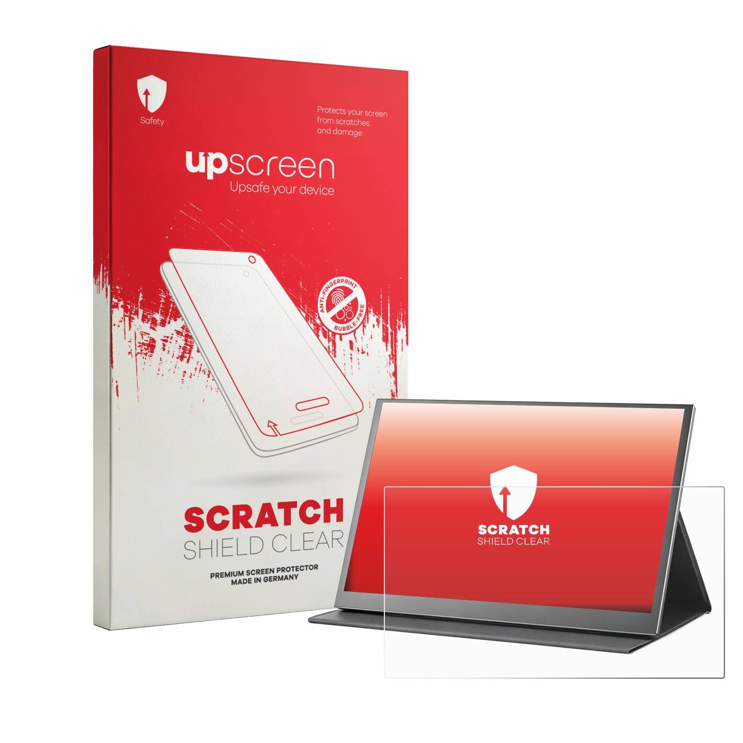 upscreen Schutzfolie für Xyvolve 15.6" Tragbarer Monitor Kratzschutz Anti-Fingerprint Klar-0