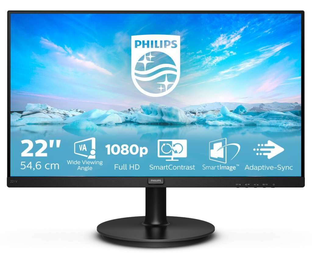 Philips V Line 221V8A/00, 54,6 cm (21.5""), 1920 x 1080 Pixel, Full HD, LED, 4 ms, Schwarz-0