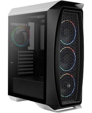 ATX AEROCOOL AERO ONE ECLIPSE RGB MID-TOWER CASE WITH GLASS PANEL (WHITE)