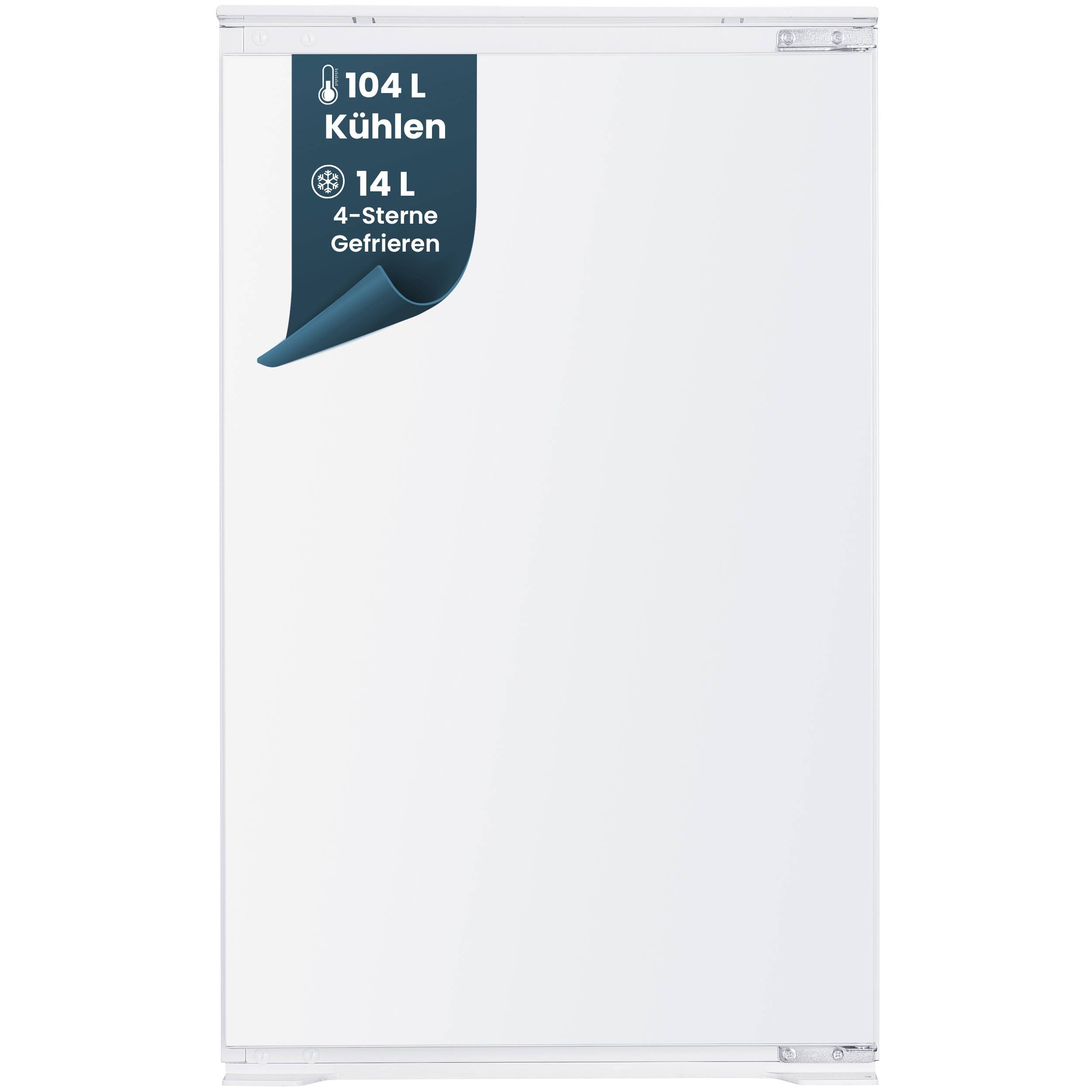 homeX CFB1181E Einbaukühlschrank mit Gefrierfach, 88cm Nische - 118 Liter, Schlepptürtechnik, LED-Beleuchtung, 37 dB-0