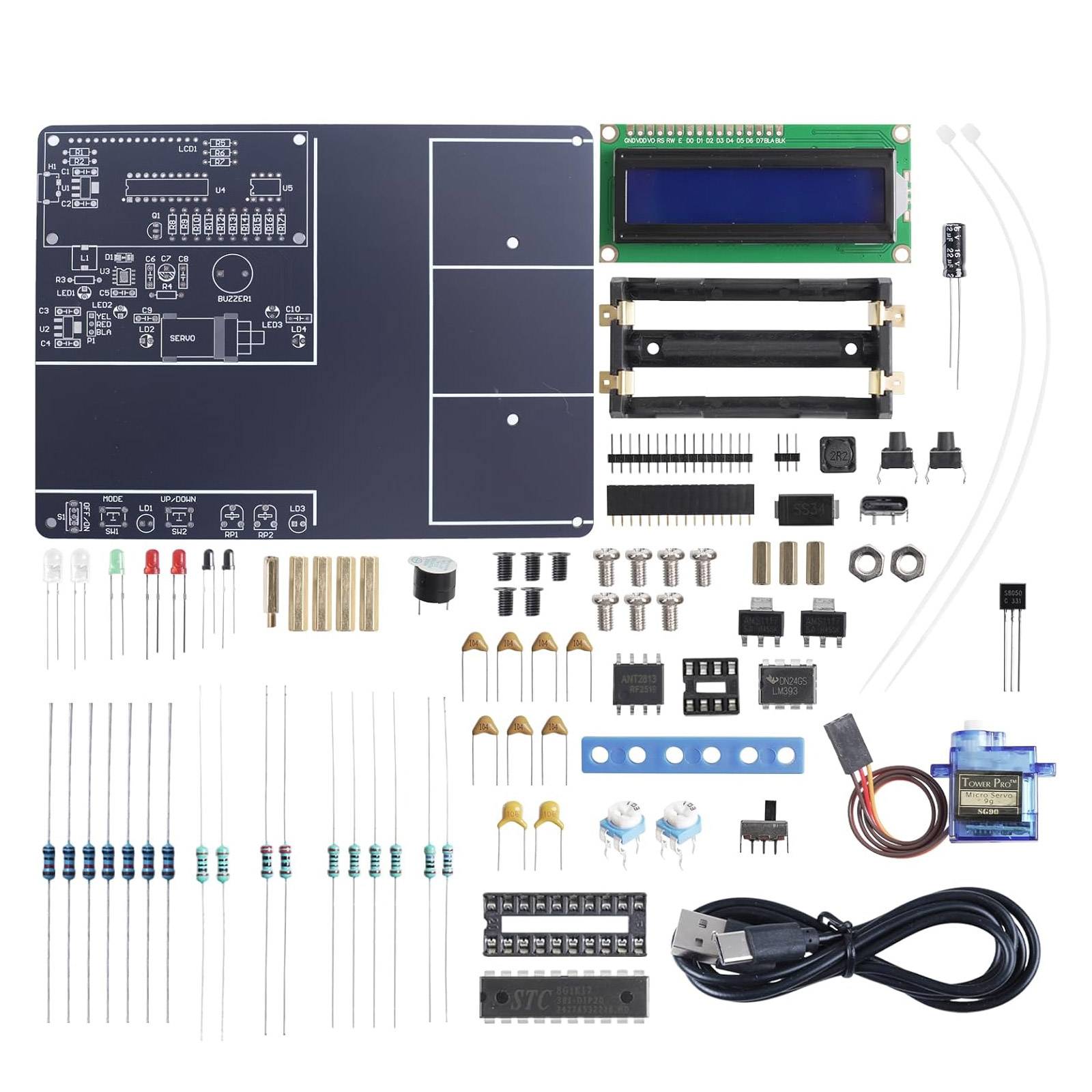 Bausatz Parkhaus Simulation DIY Lötbausatz mit LCD & 4 Autos STEM Lernbausatz-1