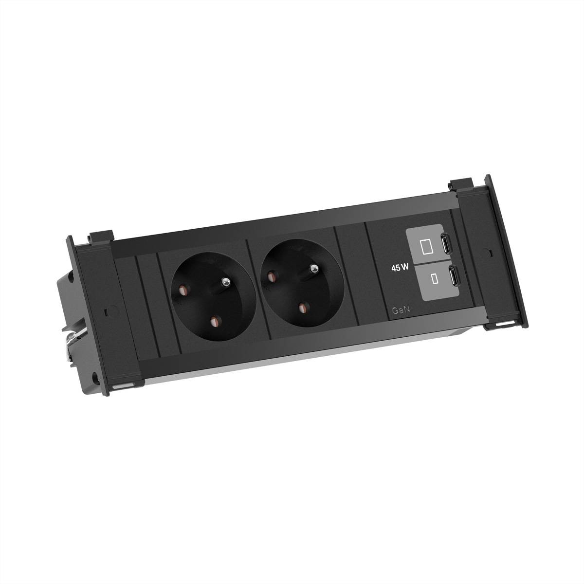 BACHMANN KAPSA S 2xUTE 1xUSB C/C 45W, 2m AEH RAL9005 schwarz-0