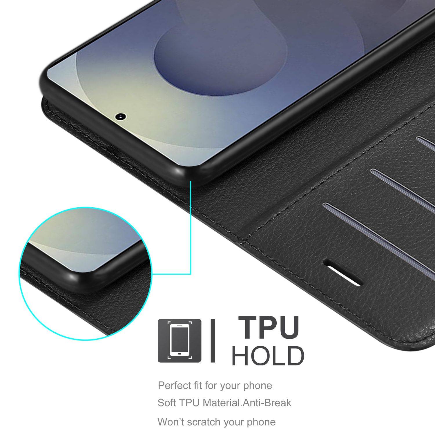 Cadorabo Schutzhülle für Samsung Galaxy S26 Ultra Hülle in Schwarz Handyhülle Etui Case Cover Magnetverschluss-3