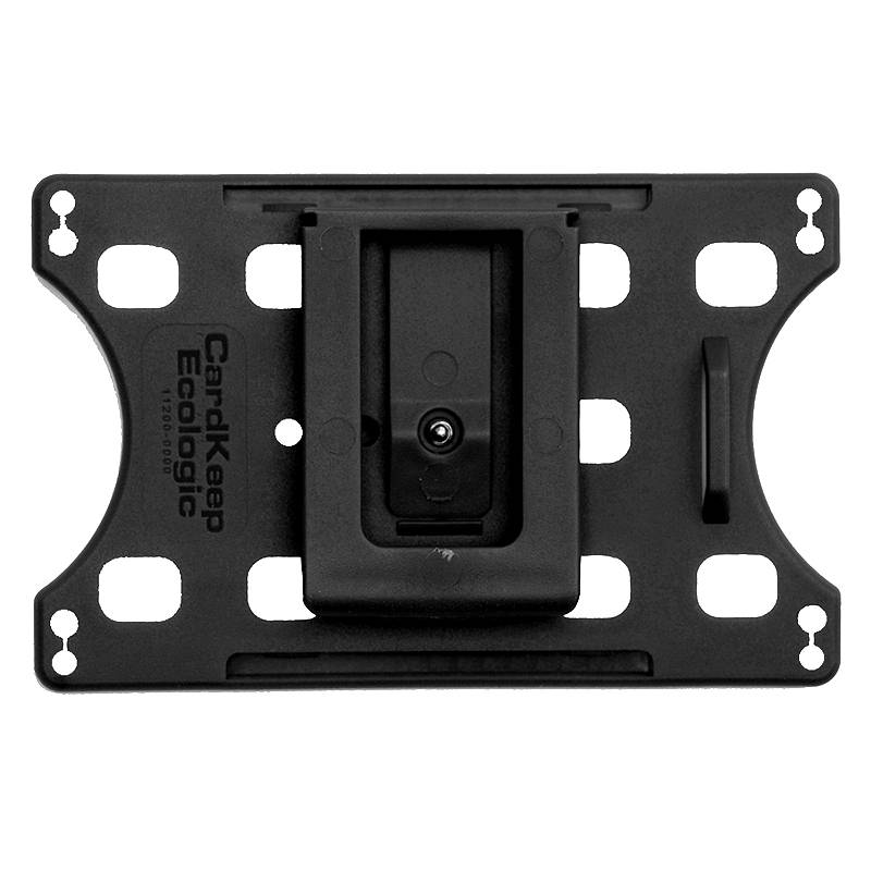 Offener Kartenhalter ECOLOGIC, Schwarz, mit Clip-0