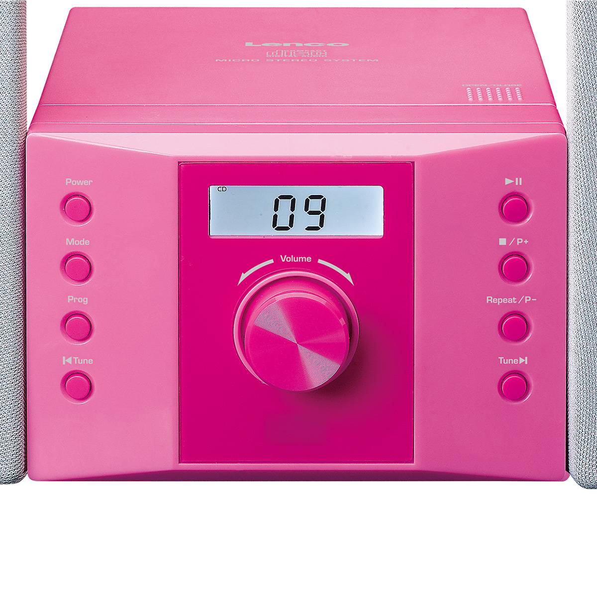 Stereo Microanlage CD FM Radio AUX-IN LCD Display und Sticker Rosa-3