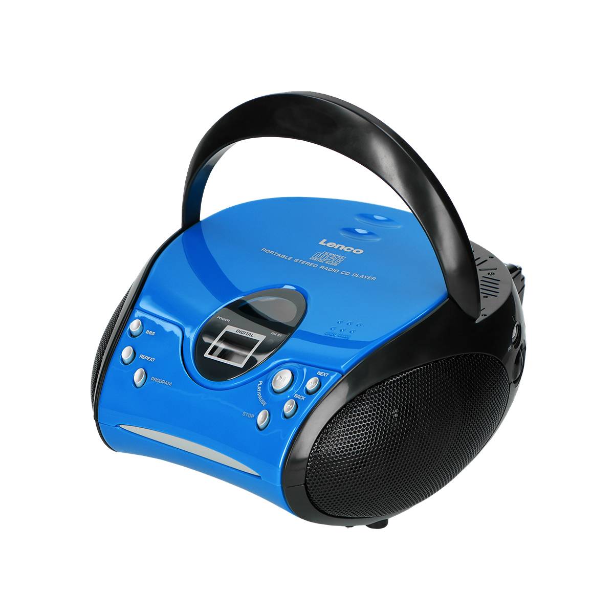 LENCO SCD-24 Stereo UKW-Radio mit CD-Player, blau/schwarz-1