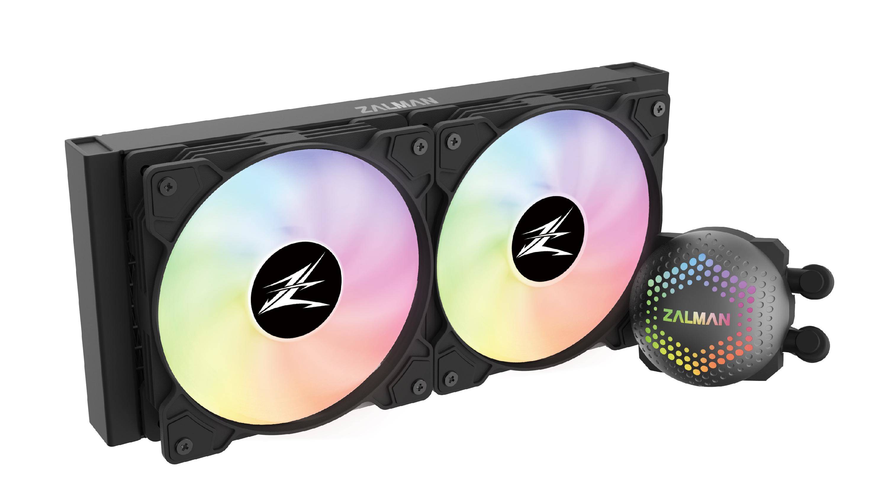 ALPHA24 Black CPU Liquid Cooler 280mm Radiator 2 x 140 mm Fan ARGB pump Dual, Al-0