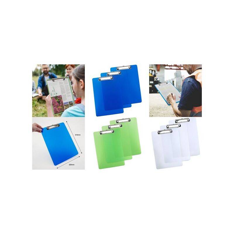RAPESCO Klemmbrett, DIN A4, PP, transparent-weiß-0